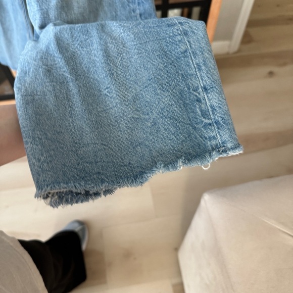 rag & bone maya high rise ankle straight jeans light wash raw hem - Picture 9 of 11